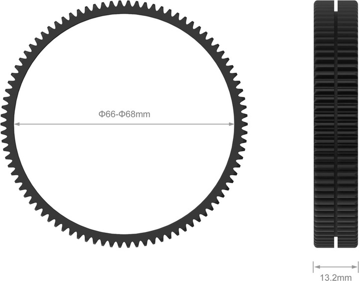 Actual product image SmallRig 66- 68 Seamless Focus Gear Ring 3292