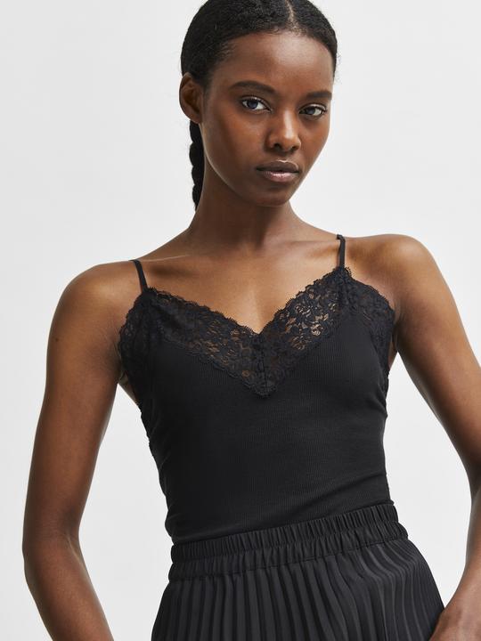 Produktbild Selected Gerippt Spitze TENCEL™ LYOCELL Oberteil (S)