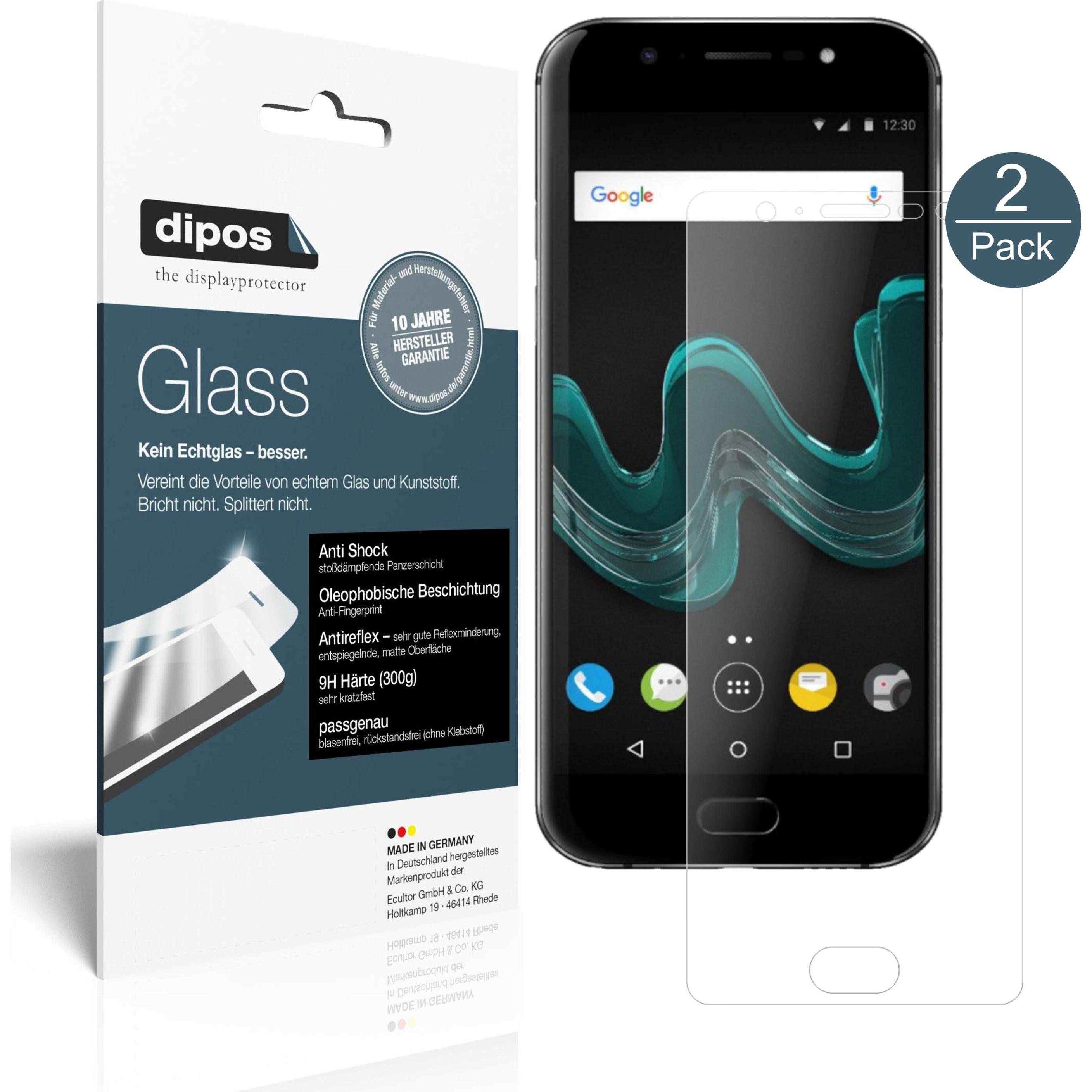 Dipos Displayschutz Anti-Shock (2 Stück, Wiko WIM), Smartphone Schutzfolie, Transparent