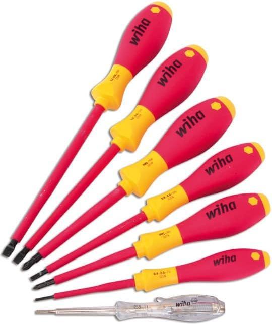 Actual product image Wiha VDE screwdriver set 7 pieces (Slotted screws, Phillipps cross recess (PH))