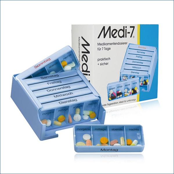 Actual product image Medi-7 Medicine dispenser for 7 days tablet box, 1 pc. Container
