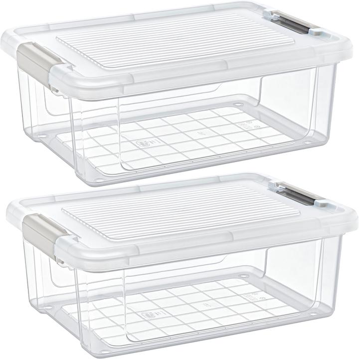 Actual product image Storage Solutions 2er-Set Vorratsbox, 12 l, transparent (12 l)