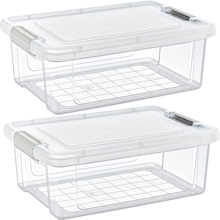 Produktbild Storage Solutions 2er-Set Vorratsbox, 12 l, transparent (12 l)