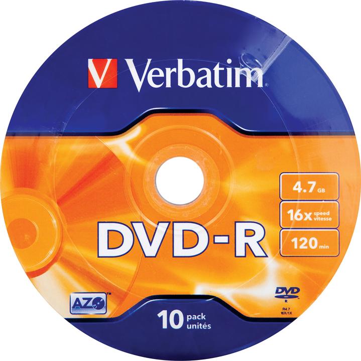 Productafbeelding Verbatim DVD-R AZO 4.7GB 16X Mat (10 x)