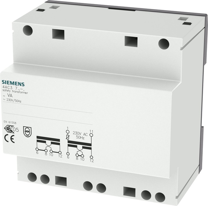 Immagine prodotto Siemens SIEM 4AC3740-1 Trasformatore di isolamento di sicurezza, 40VA Prim 230V AC, 50Hz, Sek 12V, 16V