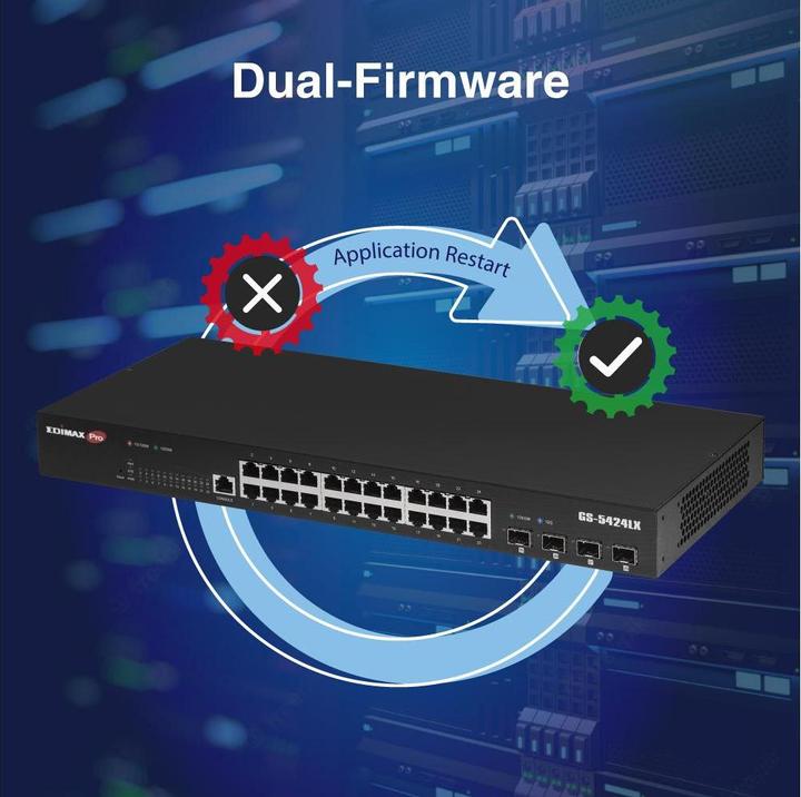 Immagine prodotto edimax Switch Pro 28x GE GS-5424LX con montaggio a rack (28 Porti)