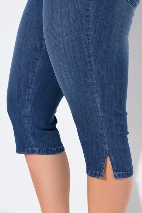Produktbild Ulla Popken Jeans-Capri Sienna, schmales Bein, Elastikbund (50)