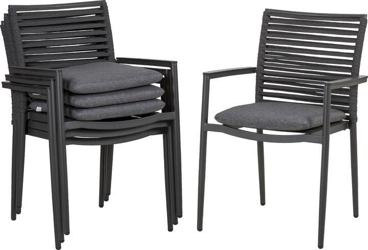 Actual product image Acamp Set 4x NEW JERSEY stacking chairs + ACAPLAN table HPL 6mm (120 cm)
