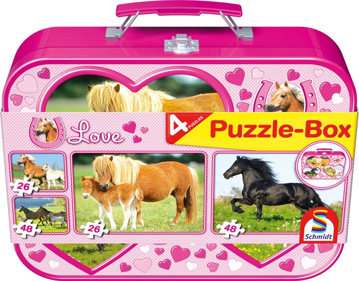 Produktbild Schmidt Spiele Pferde Puzzlebox (148 Teile)