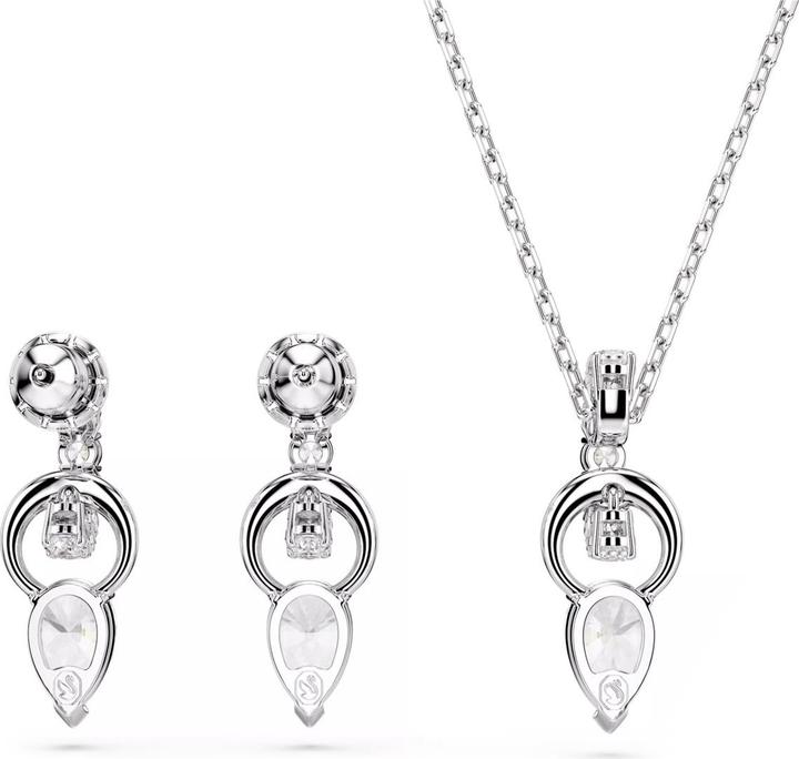 Swarovski Mesmera Set Tropfenschliff Rundschliff Weiss Rhodiniert (Metallo Swarovski)