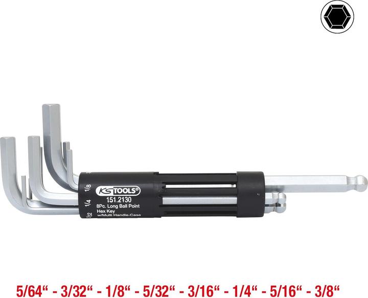 Actual product image KS Tools 3 in 1 angle wrench set long