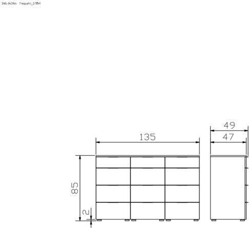 Produktbild Hasena Trequatri (135 x 49 x 85 cm)