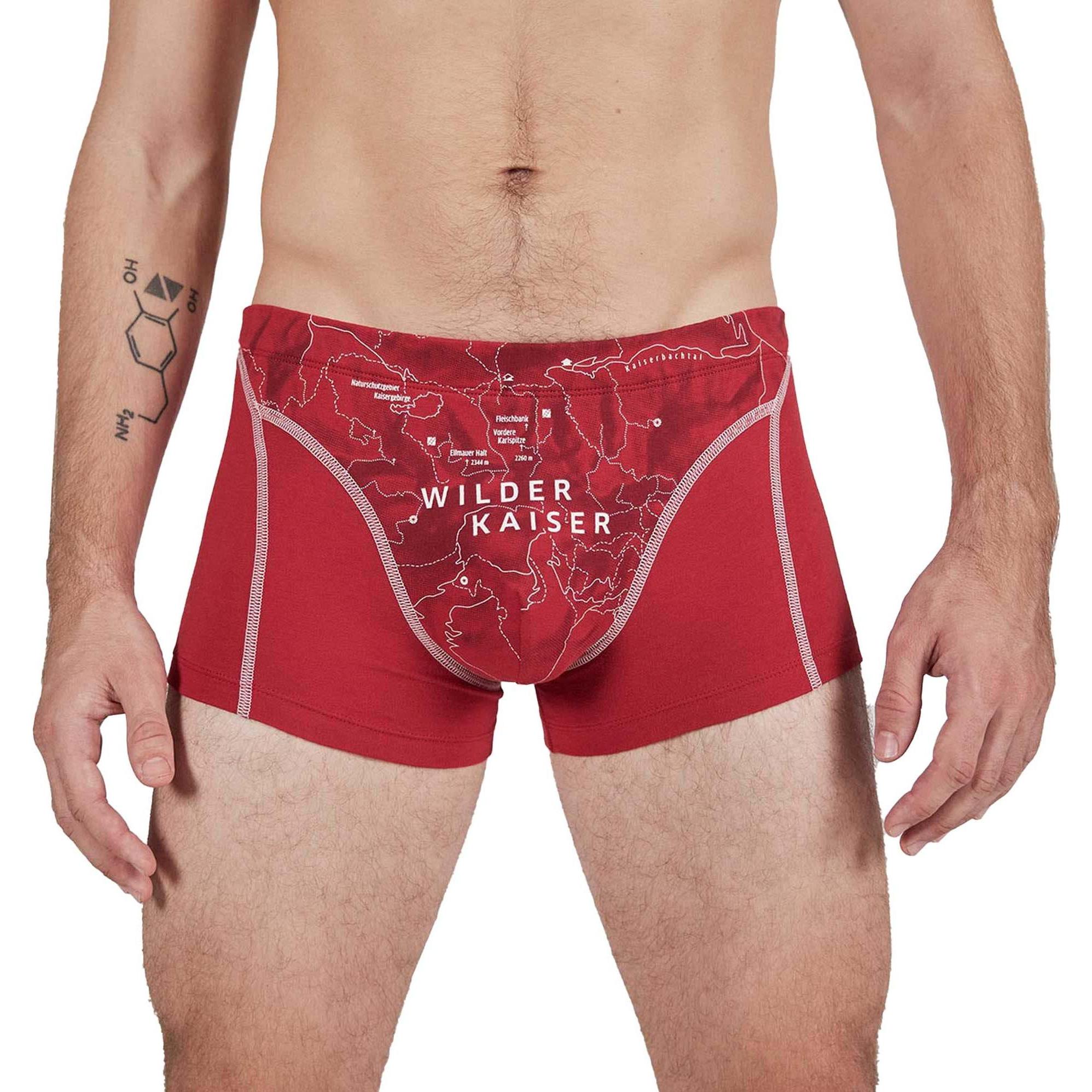 Ein schöner Fleck Erde, Herren, Unterhosen, Wilder Kaiser, Rot, (M)