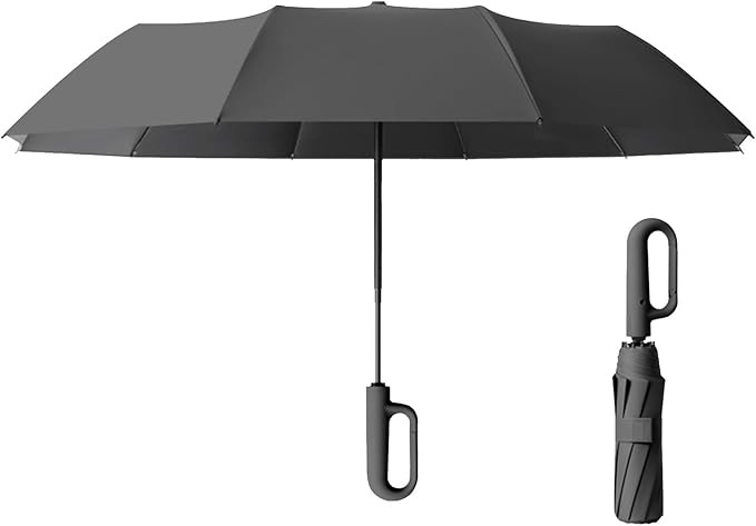 Produktbild Alopini Tragbare grosse automatische Regenschirm mit Schnalle für beide sonnigen und regnerischen Tag