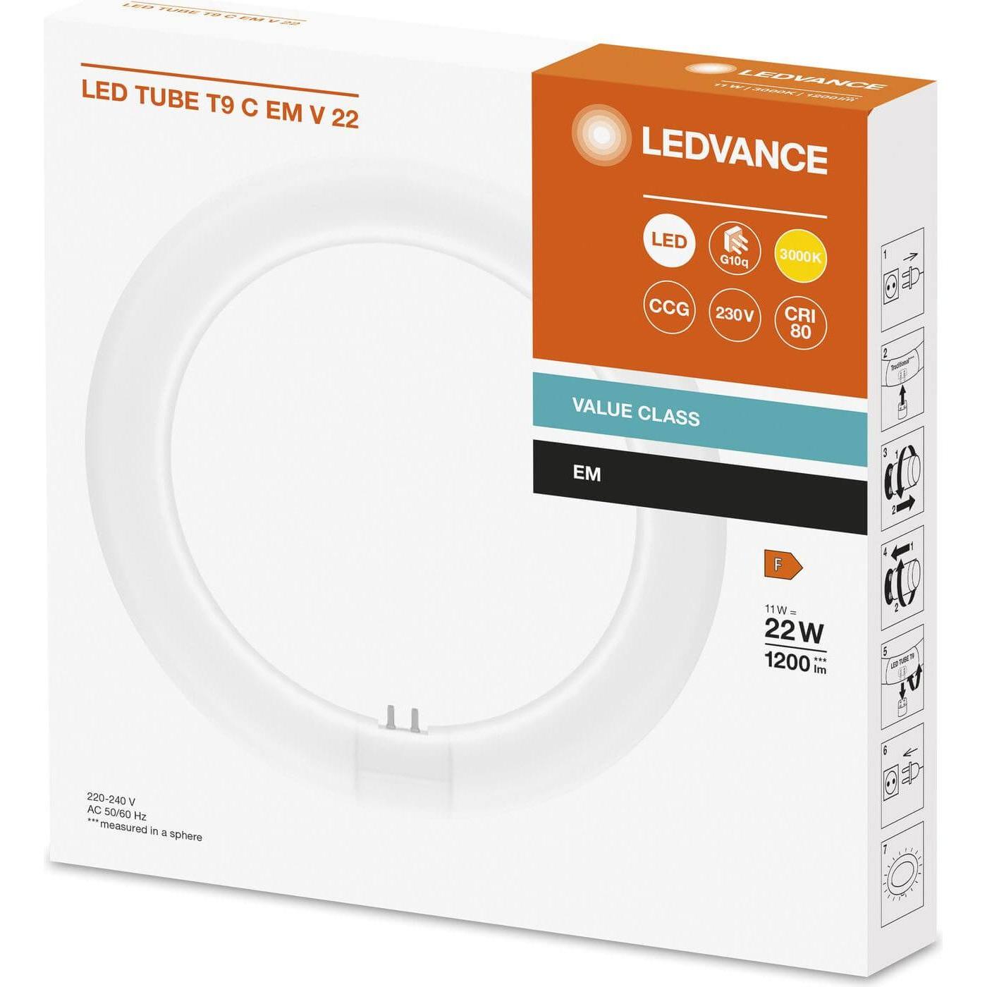 Thumbnail - Ledvance, Leuchtmittel, LED-Ring-TubeT9C (G10q, 11 W, 1200 lm, 1 x, F)