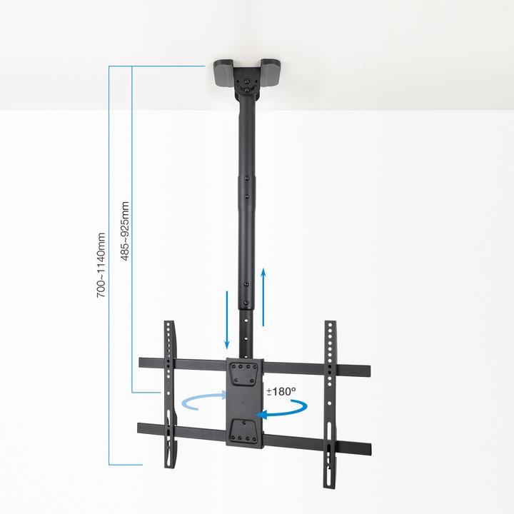 Actual product image Tooq Technology Ceiling Mounting Bracket for Screens 43‘-86’, Black (Ceiling, 86", 60 kg)