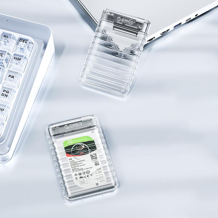 Image du produit Orico 2139U3-V1 2,5" HDD/SSD USB Micro-B 5Gb/s Festplattenlaufwerk - Transparent (2.5")