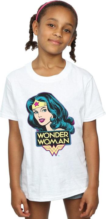 Actual product image Wonder Woman Girls Head T-Shirt (140, 146)