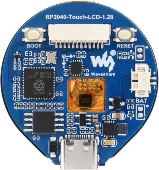 Immagine prodotto WaveShare RP2040 Display LCD touch da 1,28 pollici rotondo