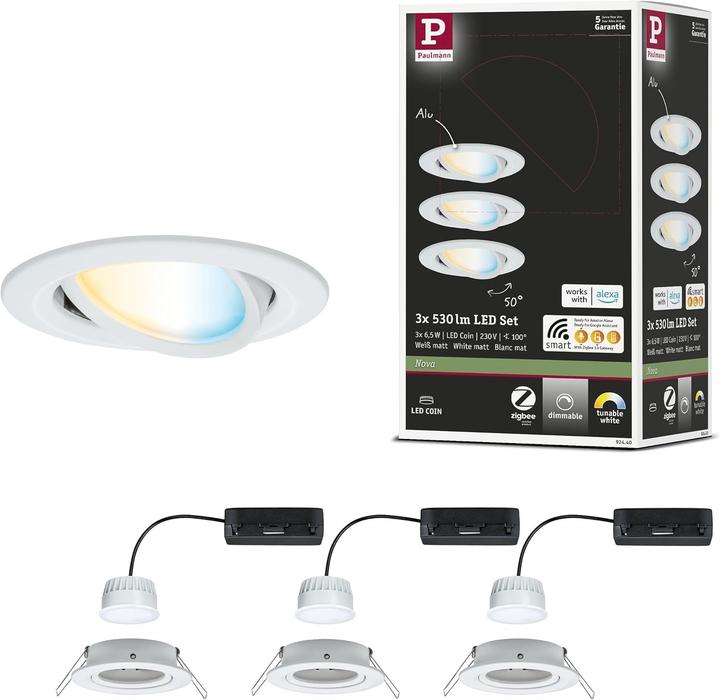 Produktbild Paulmann Einbauleuchte Nova Set Zigbee (500 lm)