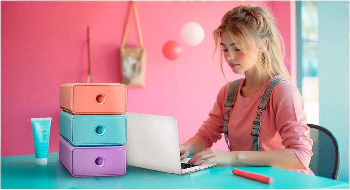 Image du produit Exacompta Ablagemodul Tiny Box, 1 Schublade, Kollektion Candy Tidy (A5+)