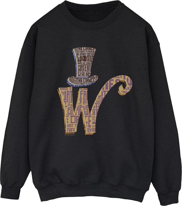 Actual product image Willy Wonka & the Chocolate Factory Womens/Ladies W Logo Hat Sweatshirt (4XL)