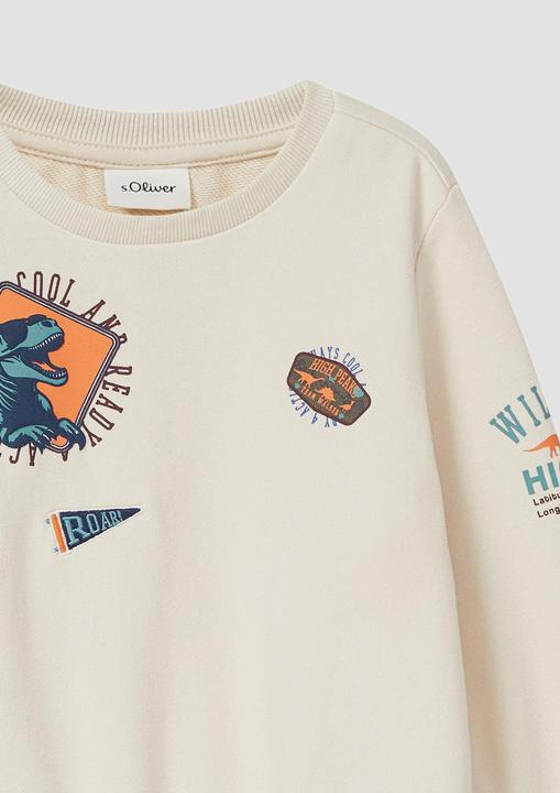 Produktbild s.Oliver Sweatshirt Sweatshirt mit 3D-Prints und Stickerei-Details (98)
