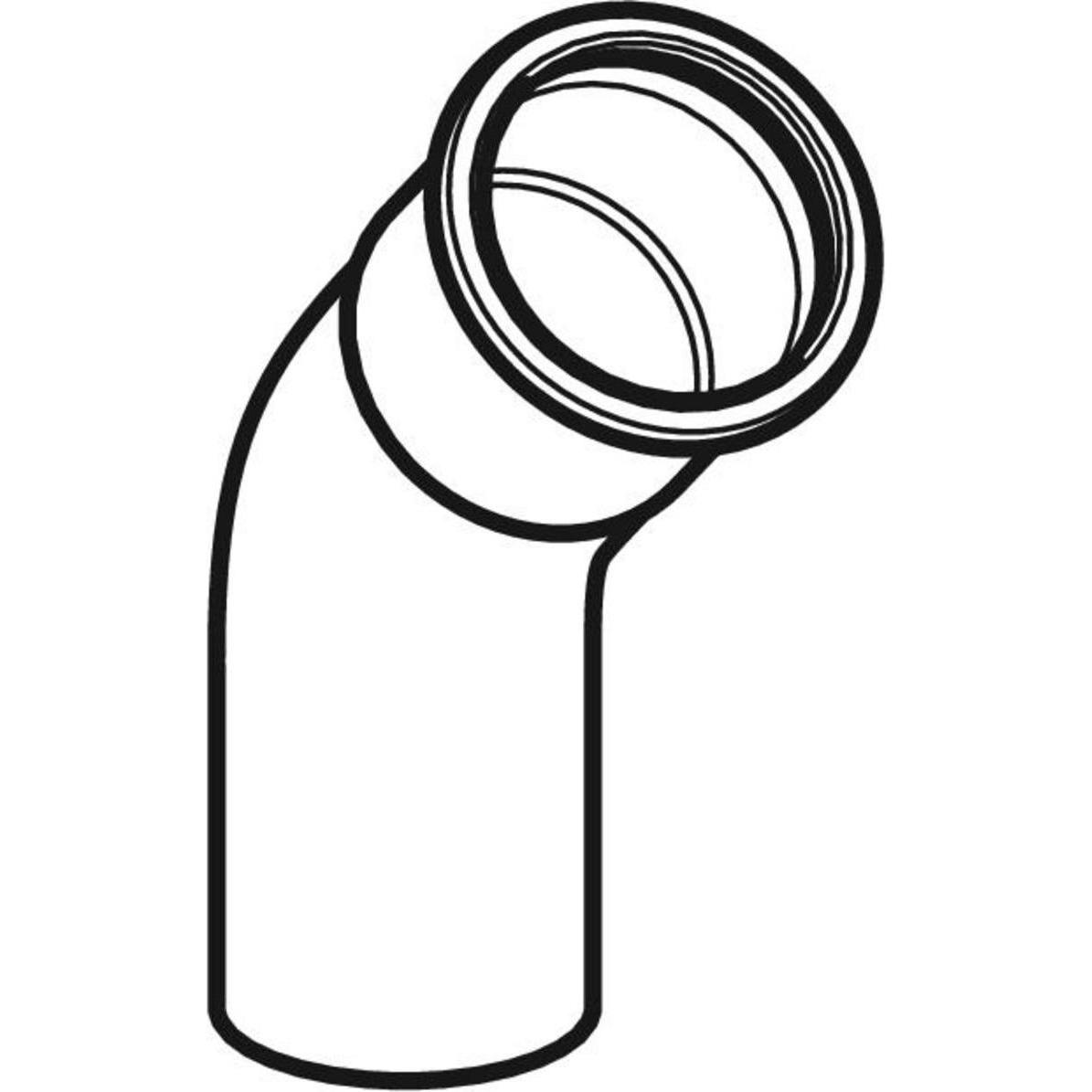 Thumbnail - Geberit, Rohrverbindungstechnik, single socket 45 ° C - STAHL elbow 28 mm (20705)