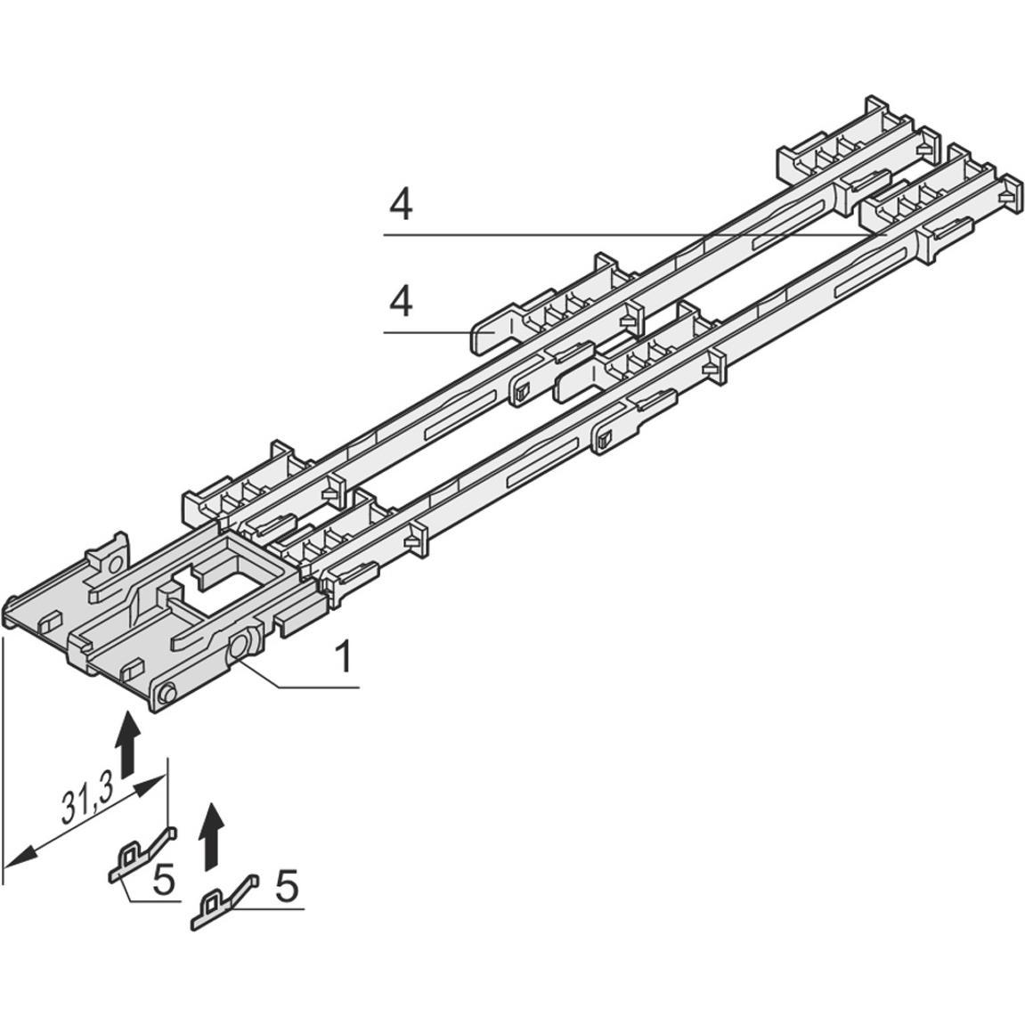 Schroff Strebe (Strut) - AMC STREBE MITTE 10STK, Serverschrank Zubehör