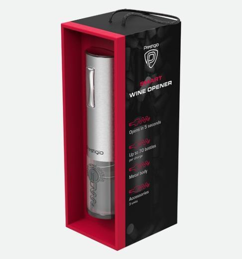 Actual product image Prestigio Nemi electric wine opener set (Electric corkscrew)
