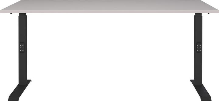 Image du produit Germania DOWNEY Bureau réglable en hauteur cachemire rectangulaire, piétement en C noir 160,0 x 8 (160 x 68 cm)