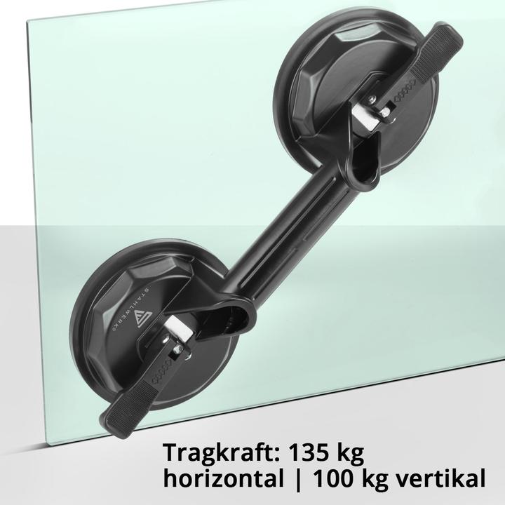 Produktbild Stahlwerk Doppel-Saugheber mit 135 kg Tragkraft und 2 x 12,5 cm | 5“ Durchmesser (135 kg)