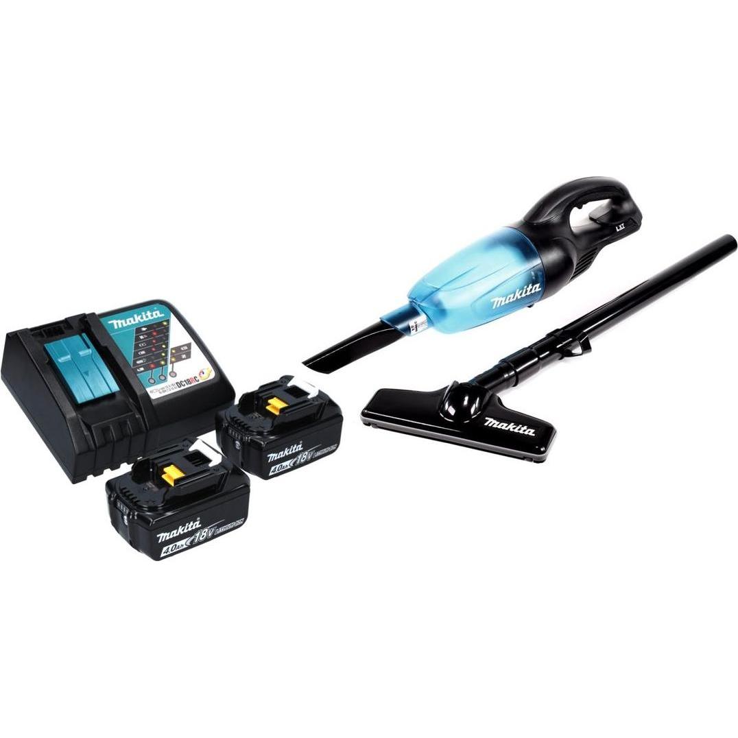 Thumbnail - Makita DCL 180 RM B Akku Staubsauger 18 V Schwarz + 2x Akku 4,0 Ah + Ladegerät, Staubsauger, Schwarz