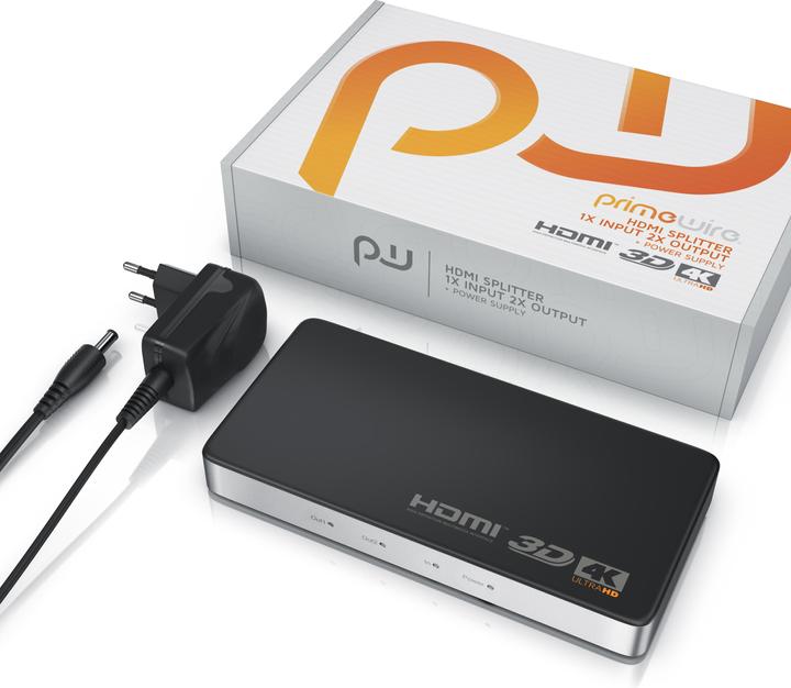 Immagine prodotto Primewire Sdoppiatore, switcher, distributore HDMI 4K UHD 2160p 4K 30Hz, Full HD, CEC, HDCP, 3D Ready, Deep