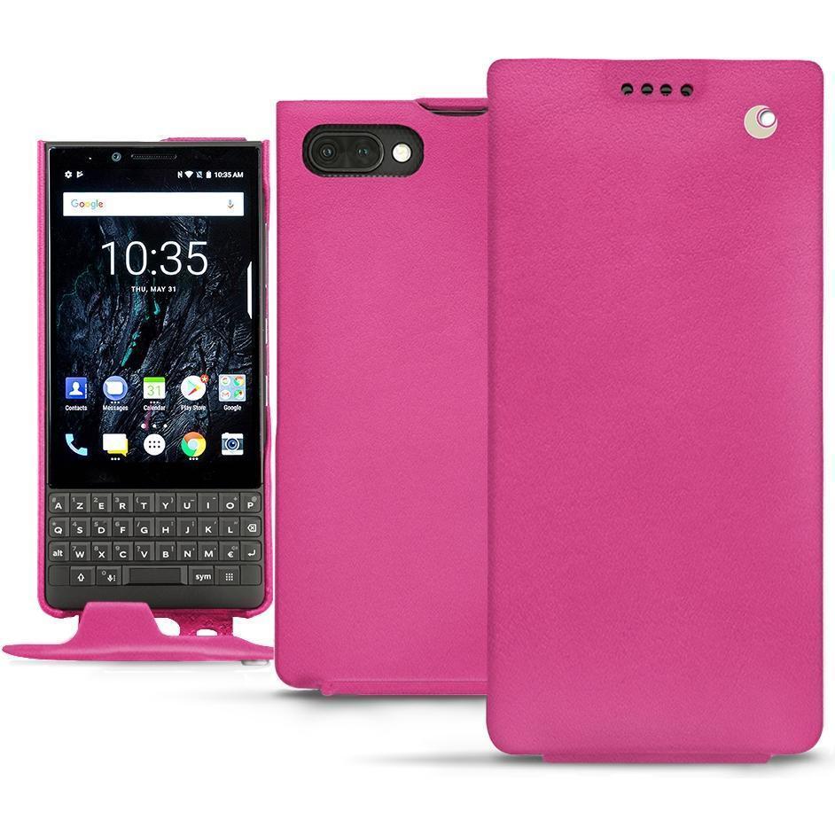 Noreve Lederschutzhülle vertikal (Blackberry KEY2), Smartphone Hülle, Rosa