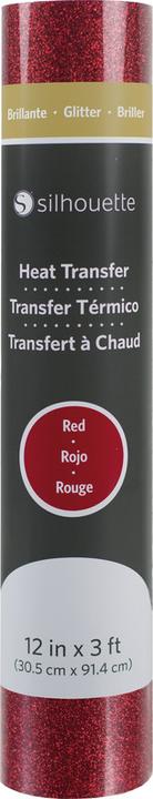 Produktbild Silhouette Aufbügelfolie Glitzer, rot