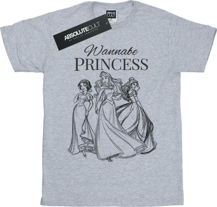 Actual product image Disney Princess Womens/Ladies Wannabe Princess Cotton Boyfriend T-Shirt (L)