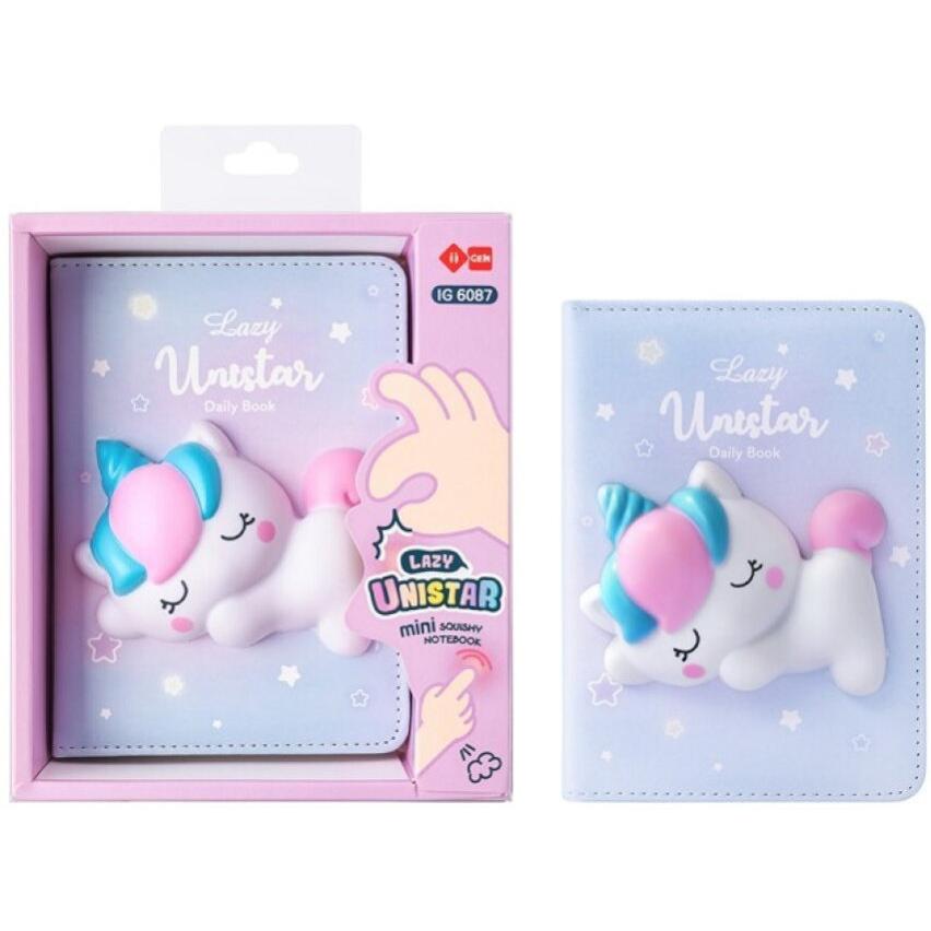 Konjac Sponge, Quaderni + Bloc notes, Taccuino 3D Squishy Lazy Unistar Unicorn