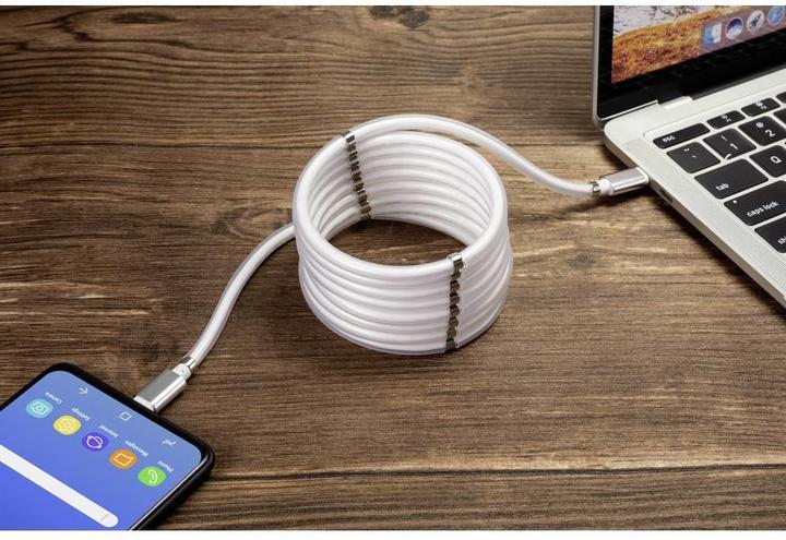 Actual product image Renkforce USB connection cable 2 m magnetic (2 m, USB 2.0, 10 W)