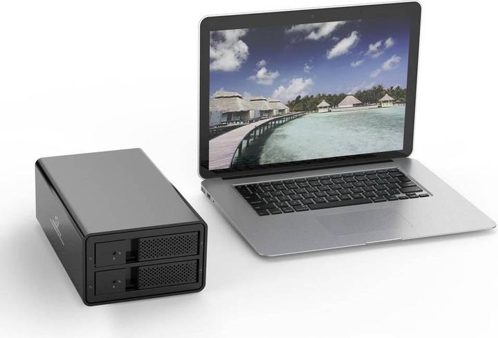 Produktbild Renkforce RF-6647596 8.9 cm (3.5 Zoll) Festplattengehäuse 2 Bay 3.5 Zoll USB-A ( (3.5")