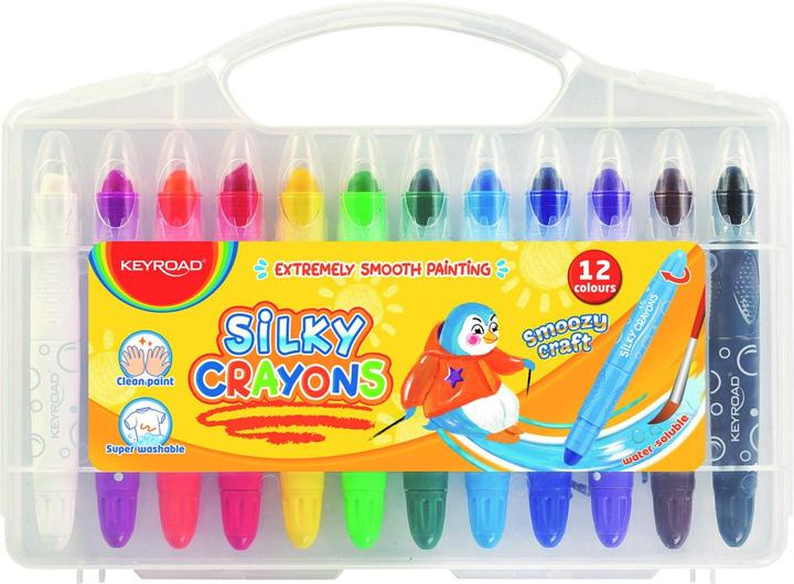 Actual product image Keyroad Smoozy craft gel crayons, 12 pieces, washable, box, colour mix (12x)