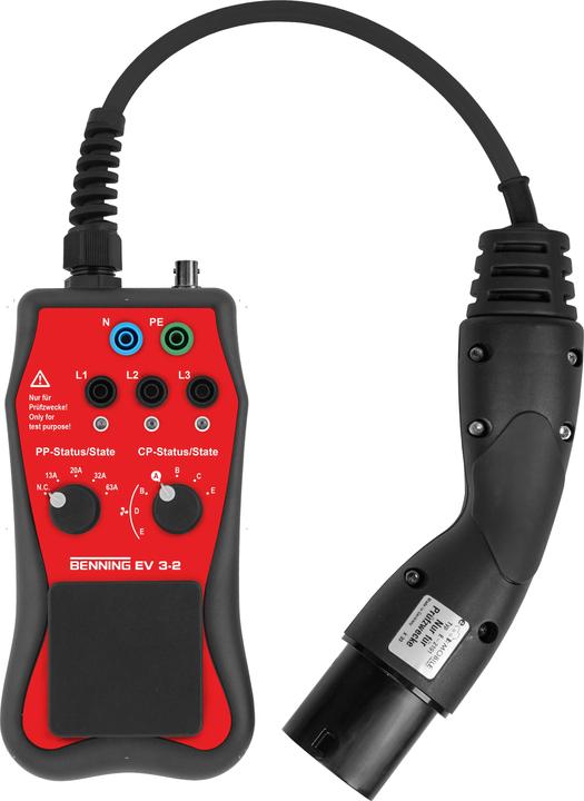 Benning 044169 EV 3-2 Messadapter Messadapter zur Prüfung von E-Ladestationen 1 St. (CAT II 300V)