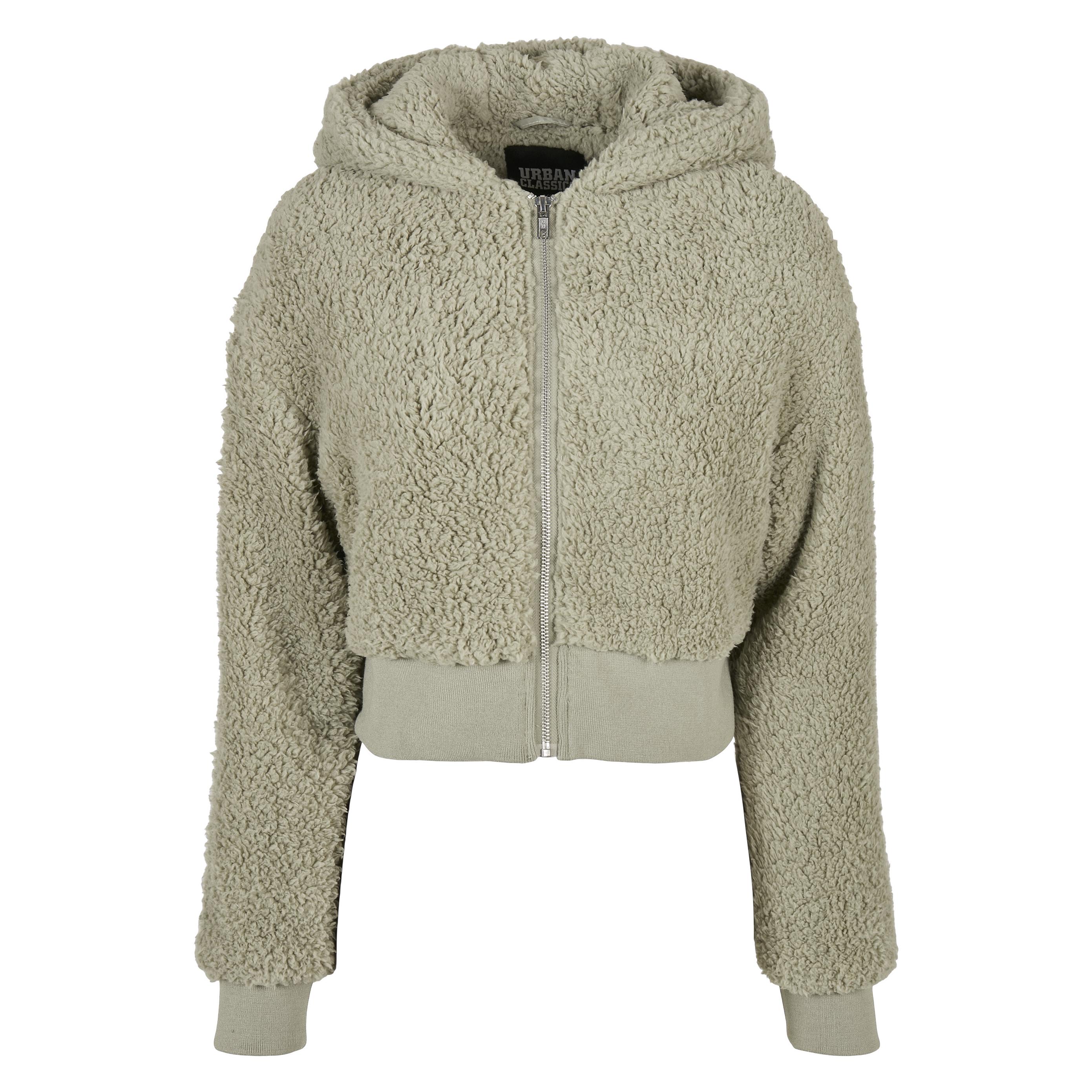 Urban Classics, Damen, Leichte Jacken, Ladies Short Oversized Sherpa Jacket, Grau, (Xl)