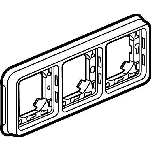 Thumbnail - Legrand, Zubehör Schalterprogramm, PLEXO55 Rahmen 3-fach horizontal weiss/ecru (069698)