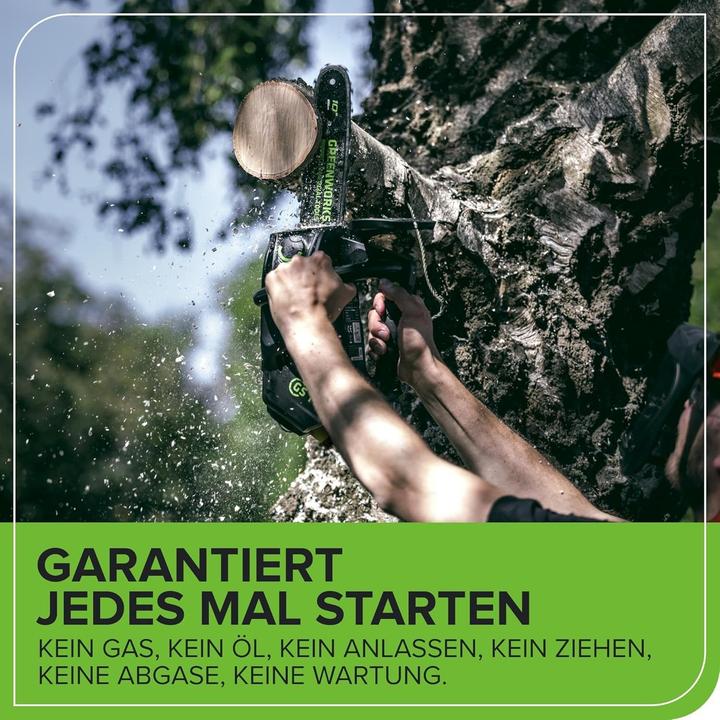 Produktbild Greenworks GD40TCS 40V Kettensäge 10″ (ohne Akku und Ladegerät) (Akku Kettensäge)