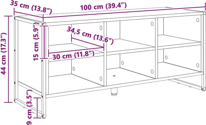 Produktbild vidaXL Schuhschrank Holzwerkstoff (100 x 35 x 44 cm)