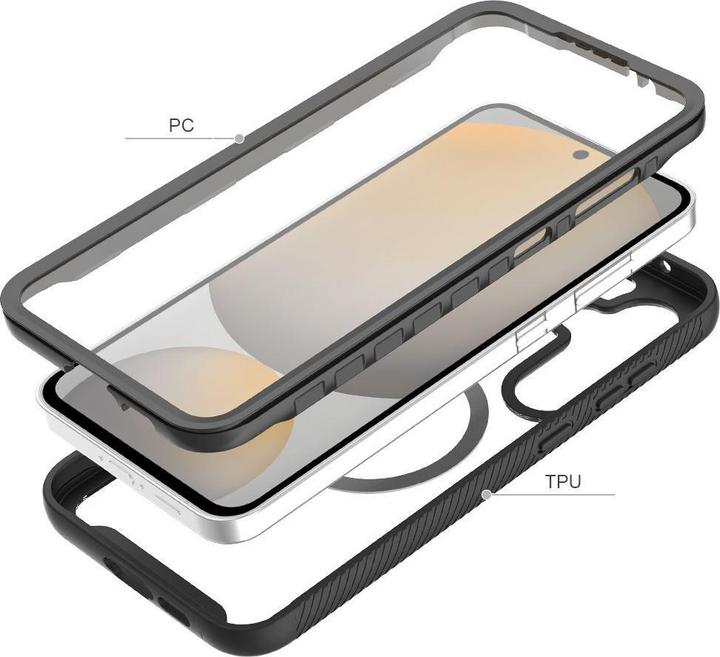 Produktbild Tech-Protect Defense MagSafe Case for Samsung Galaxy S25 - Black (Samsung Galaxy S25)