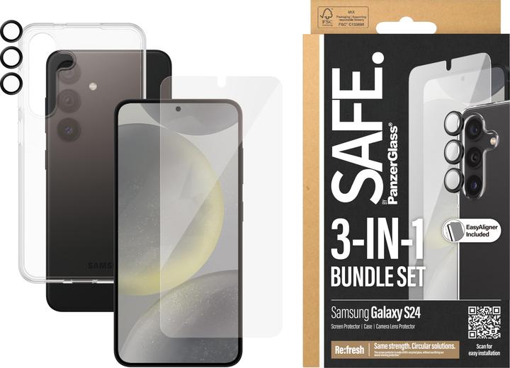 Produktbild Safe Edge to Edge Glass + Case (1 Stk., Samsung Galaxy S24+)