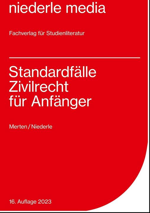 Produktbild Standardfälle Zivilrecht für Anfänger (Deutsch, Christine Merten, Jan Niederle, 2023)