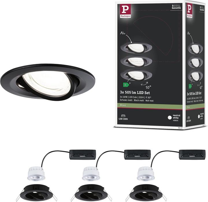 Produktbild Paulmann Einbauleuchte Nova Set (505 lm)